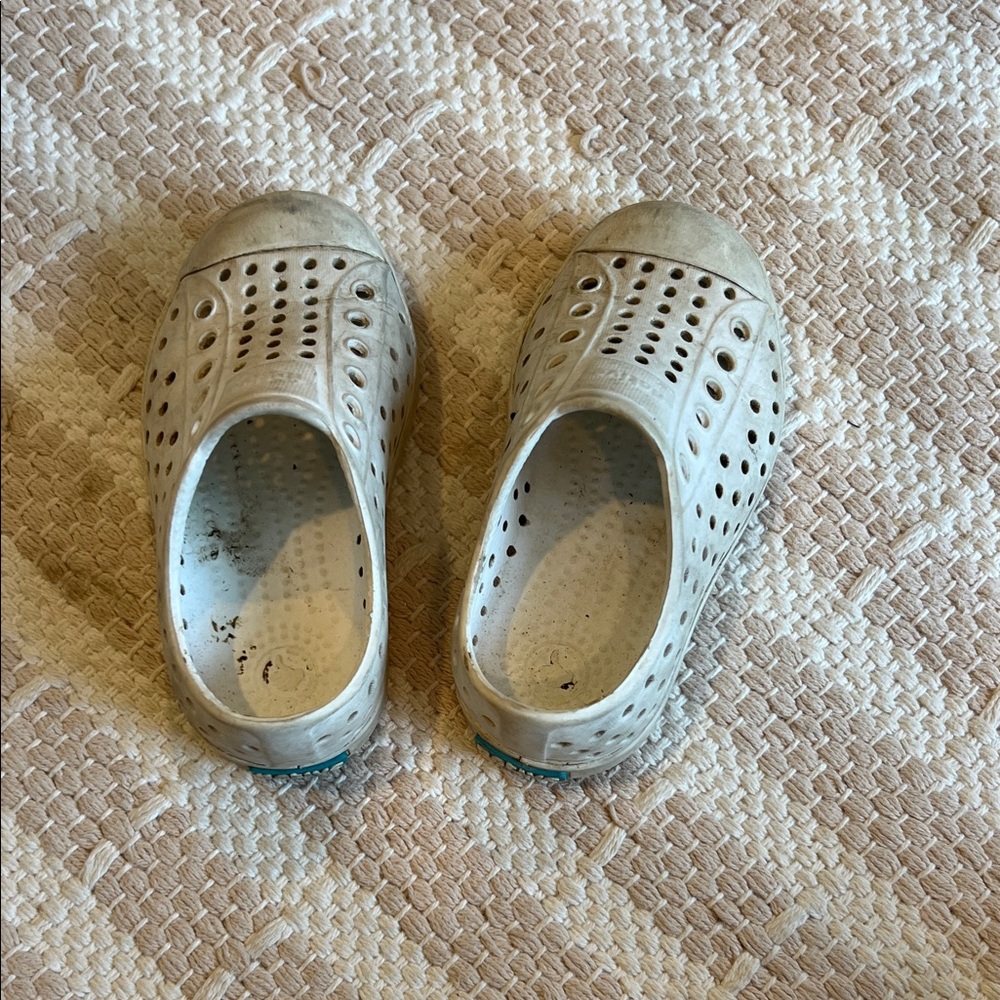 Native Kids Cream Slip-On Water Shoes